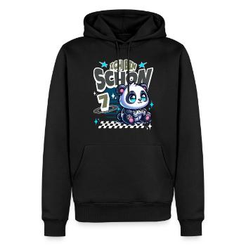 7. Geburtstag Kindergeburtstag Gaming Panda - Männer Premium Bio Hoodie - Schwarz - Vorne - Nico (187cm)