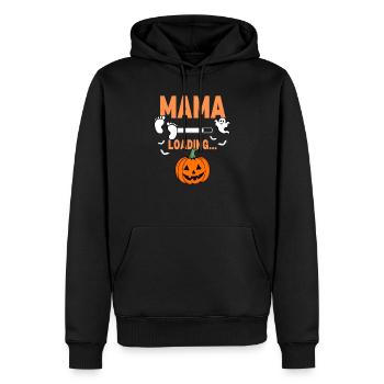 Mama Loading Halloween - Männer Premium Bio Hoodie - Schwarz - Vorne - Nico (187cm)