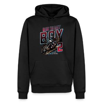 Motocross 2nd Birthday - Men’s Premium Organic Hoodie - black - Front - Nico (187cm)