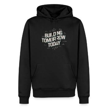 Faszinierende Welt Der Robotik Und Künstlichen - Männer Premium Bio Hoodie - Schwarz - Vorne - Nico (187cm)