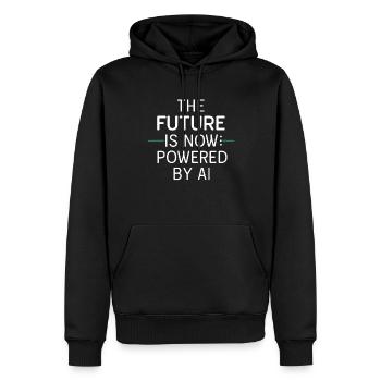 Faszinierende Welt Der Robotik Und Künstlichen - Männer Premium Bio Hoodie - Schwarz - Vorne - Nico (187cm)