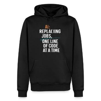 Faszinierende Welt Der Robotik Und Künstlichen - Männer Premium Bio Hoodie - Schwarz - Vorne - Nico (187cm)