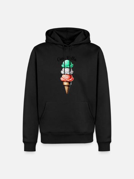 Ciao Bella - Männer Premium Bio Hoodie - Schwarz