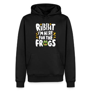 Amphibian frog hunter enthusiast, frog trapping - Men’s Premium Organic Hoodie - black - Front - Nico (187cm)