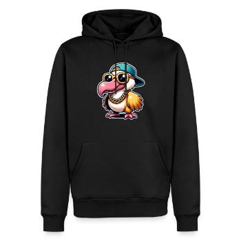 Dodo - Sweat à capuche Premium bio Homme - noir - Devant - Nico (187cm)