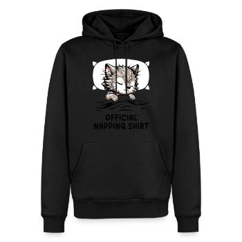 Werewolf Official Napping Shirt - Männer Premium Bio Hoodie - Schwarz - Vorne - Nico (187cm)