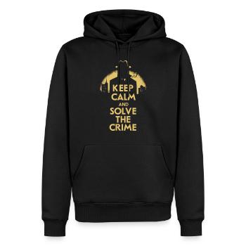Murder Mystery Dinner Outfit Film Noir - Keep Calm - Männer Premium Bio Hoodie - Schwarz - Vorne - Nico (187cm)