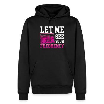 Radio Moderator - Let Me See Your Frequency - Männer Premium Bio Hoodie - Schwarz - Vorne - Nico (187cm)