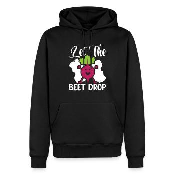 Let The Beet Drop Beetroot Vegetables for Vegans - Men’s Premium Organic Hoodie - black - Front - Nico (187cm)