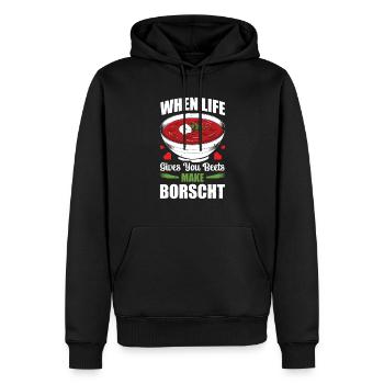 When Life Gives You Beets Make Borscht - Men’s Premium Organic Hoodie - black - Front - Nico (187cm)