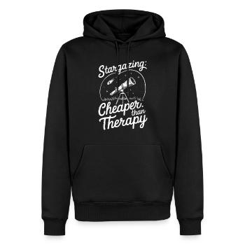 Stargazing And Meteor Shower Enthusiast - Männer Premium Bio Hoodie - Schwarz - Vorne - Nico (187cm)