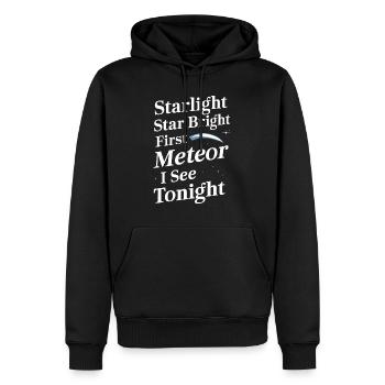 Amateur d’observation des étoiles et de pluie de météores - Sweat à capuche Premium bio Homme - noir - Devant - Nico (187cm)
