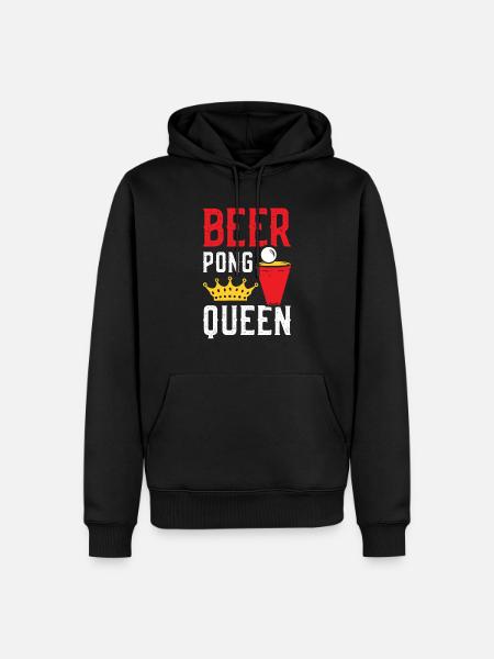 Beer Pong Queen - Men’s Premium Organic Hoodie - black