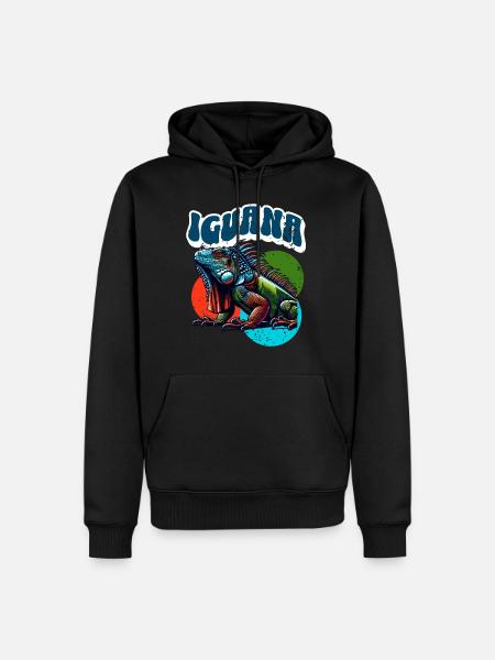 Iguana - Men’s Premium Organic Hoodie - black