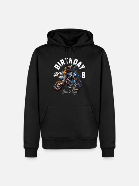 Motocross 8th Birthday - Men’s Premium Organic Hoodie - black