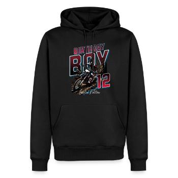 Motocross 12. Geburtstag - Männer Premium Bio Hoodie - Schwarz - Vorne - Nico (187cm)
