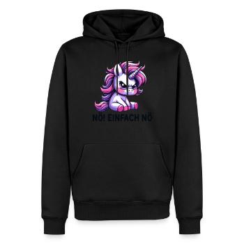 Non, juste non - Sweat à capuche Premium bio Homme - noir - Devant - Nico (187cm)