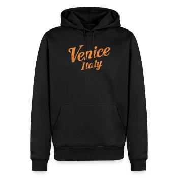 Venise, Italie, Souvenirs, - Sweat à capuche Premium bio Homme - noir - Devant - Nico (187cm)