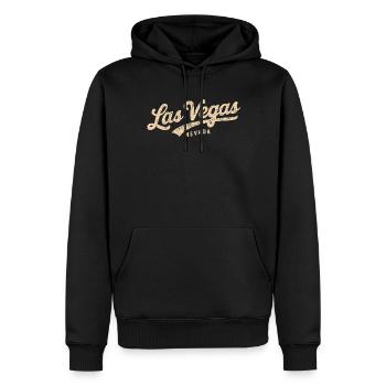 Las Vegas Nevada Souvenir - Männer Premium Bio Hoodie - Schwarz - Vorne - Nico (187cm)