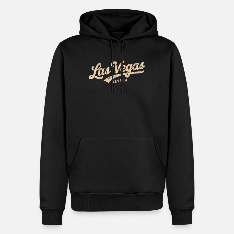 Las Vegas, Nevada, Souvenir - Sweat à capuche Premium bio Homme - noir