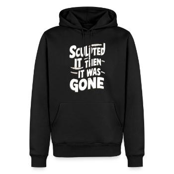 Sculpteurs de sable professionnels sur la plage du - Sweat à capuche Premium bio Homme - noir - Devant - Nico (187cm)