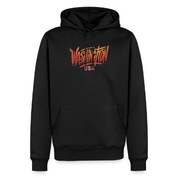 Washington United States Traveler Souvenir - Men’s Premium Organic Hoodie - black - Front - Nico (187cm)