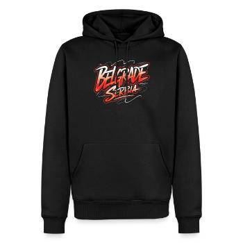 Belgrade Serbie Souvenir - Sweat à capuche Premium bio Homme - noir - Devant - Nico (187cm)