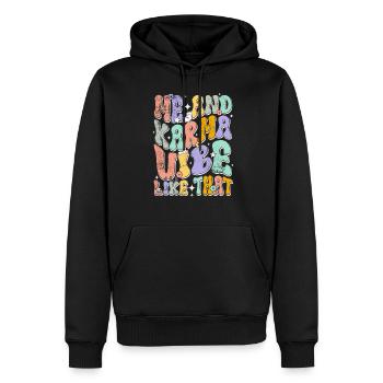 Me And Karma Vibe Like that faule Katzen Spaß - Männer Premium Bio Hoodie - Schwarz - Vorne - Nico (187cm)