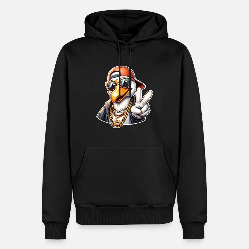 Dodo paix - Sweat à capuche Premium bio Homme - noir
