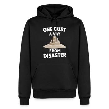 Sculpteurs de sable professionnels sur la plage du - Sweat à capuche Premium bio Homme - noir - Devant - Nico (187cm)