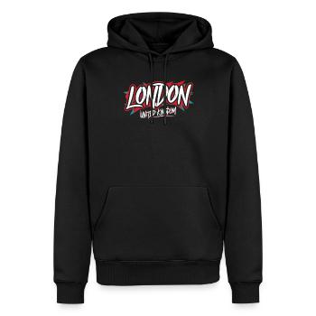 London United Kingdom Souvenir - Männer Premium Bio Hoodie - Schwarz - Vorne - Nico (187cm)