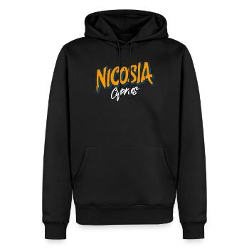 Nicosia Cyprus Souvenir Erinnerung - Männer Premium Bio Hoodie - Schwarz - Vorne - Nico (187cm)