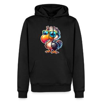 Dodo - Sweat à capuche Premium bio Homme - noir - Devant - Nico (187cm)