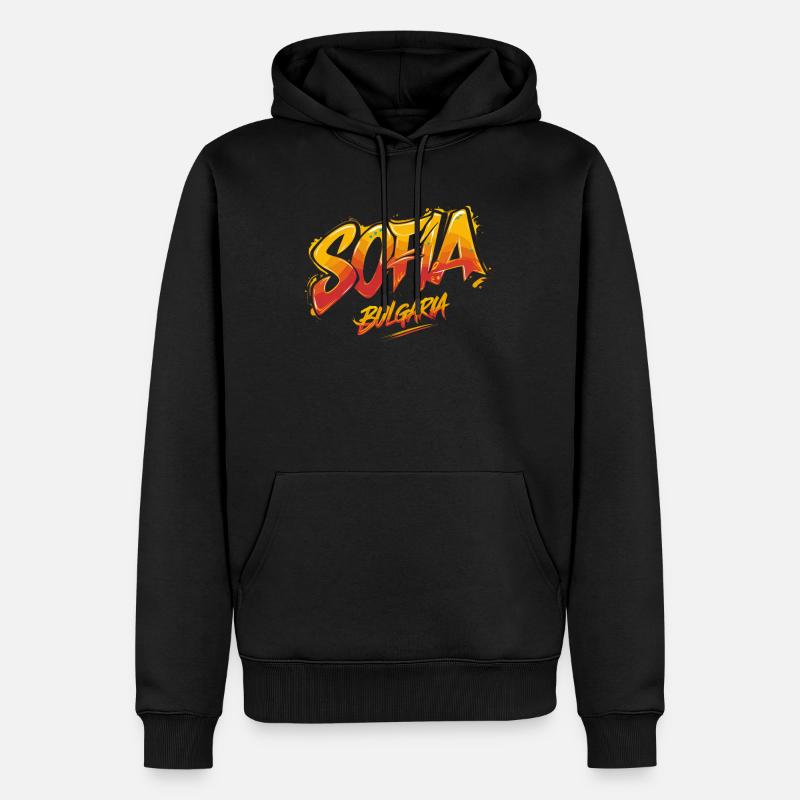 Sofia Bulgarie Souvenir - Sweat à capuche Premium bio Homme - noir