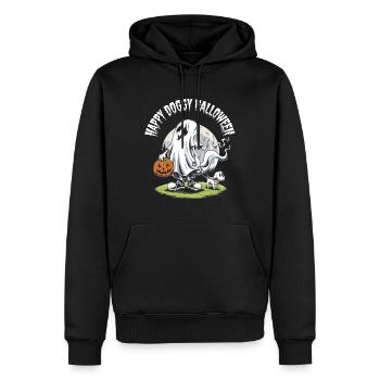 Happy Doggy Halloween Geist Hund Sneaker Lustig - Männer Premium Bio Hoodie - Schwarz - Vorne - Nico (187cm)