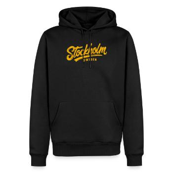Stockholm Suède Souvenir - Sweat à capuche Premium bio Homme - noir - Devant - Nico (187cm)