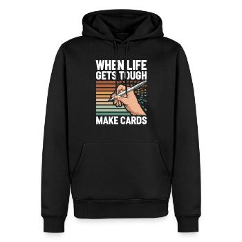 Cardmaker Scrapbooking Card Making Sets For - Men’s Premium Organic Hoodie - black - Front - Nico (187cm)
