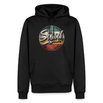 Squad - Männer Premium Bio Hoodie - Schwarz - Vorne - Nico (187cm)