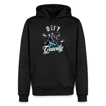 Parkour - Männer Premium Bio Hoodie - Schwarz - Vorne - Nico (187cm)