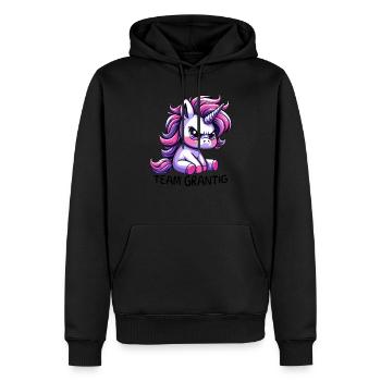 Team Grantig - Männer Premium Bio Hoodie - Schwarz - Vorne - Nico (187cm)
