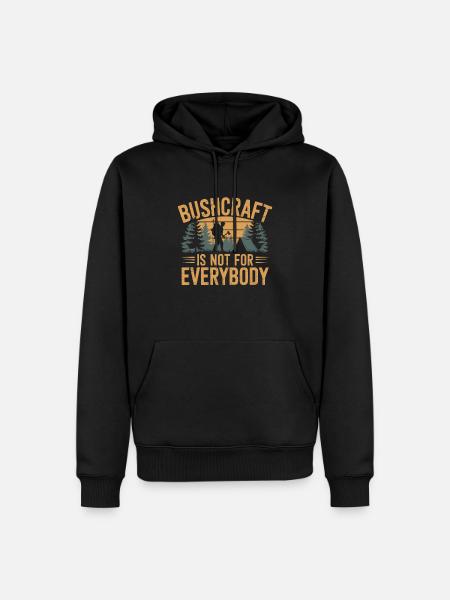 Bushcraft - Sweat à capuche Premium bio Homme - noir