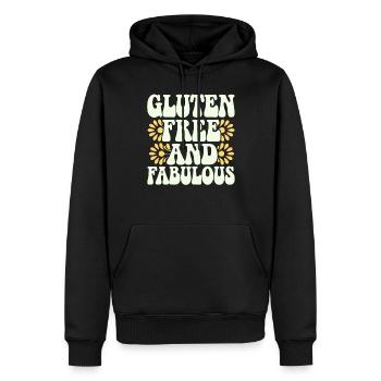 Glutenfrei und Fabelhaft Design für Allergiker - Männer Premium Bio Hoodie - Schwarz - Vorne - Nico (187cm)