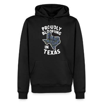 Texas Fleurs sauvages Saison Champs Fleurs Texas - Sweat à capuche Premium bio Homme - noir - Devant - Nico (187cm)