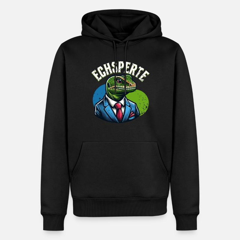 Echsperte - Männer Premium Bio Hoodie - Schwarz