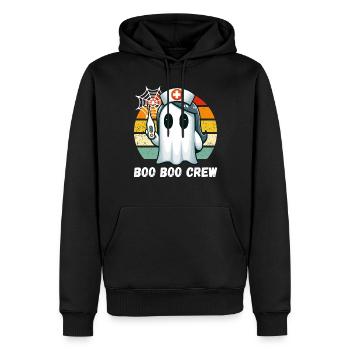 Halloween fantôme infirmière assistant médical drôle - Sweat à capuche Premium bio Homme - noir - Devant - Nico (187cm)