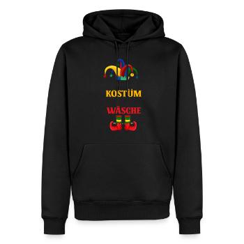 Mon costume est au lavage - Sweat à capuche Premium bio Homme - noir - Devant - Nico (187cm)