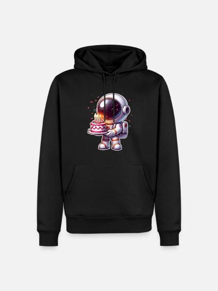 Astronaut Birthday - Men’s Premium Organic Hoodie - black