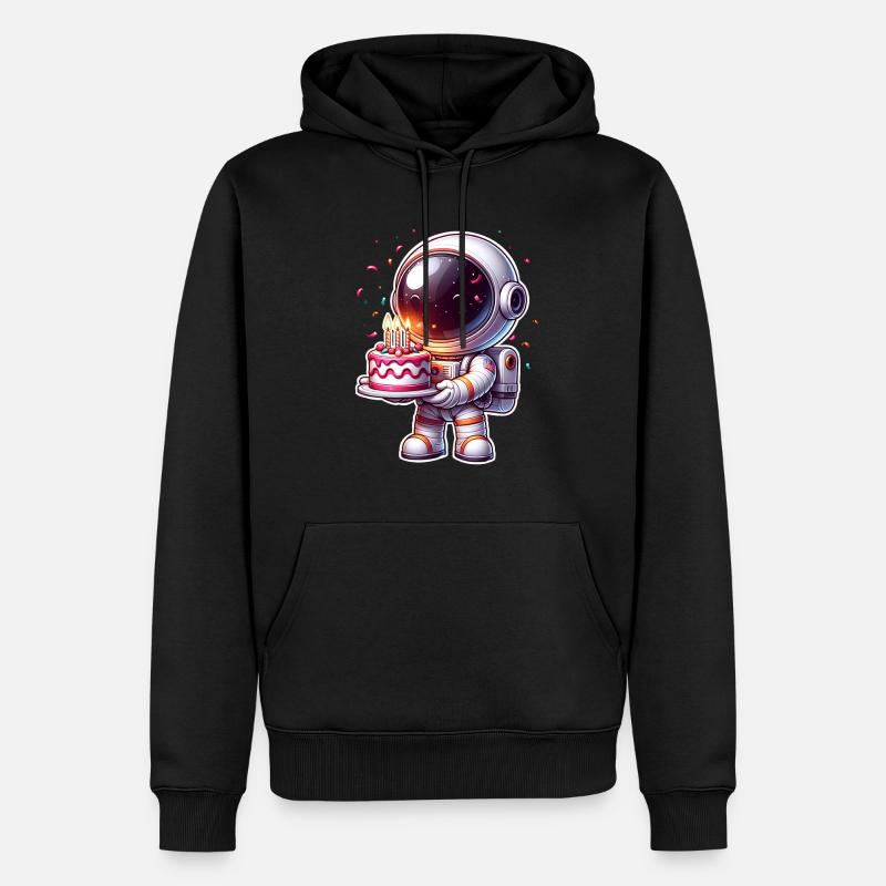 Anniversaire astronaute - Sweat à capuche Premium bio Homme - noir