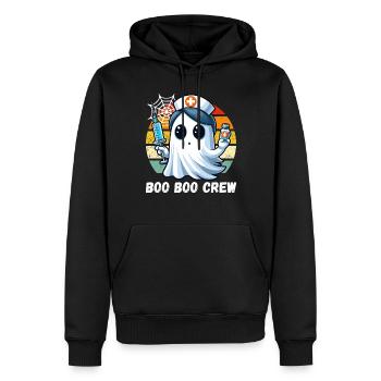 Halloween Geist Krankenschwester Ärztin Retro Boo - Männer Premium Bio Hoodie - Schwarz - Vorne - Nico (187cm)