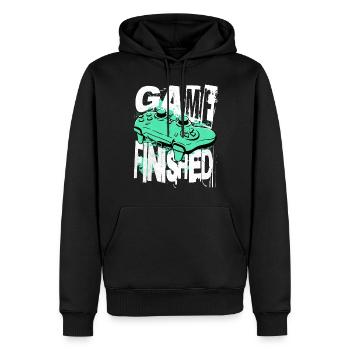 Spiel beendet Lustiges Videospiel - Männer Premium Bio Hoodie - Schwarz - Vorne - Nico (187cm)